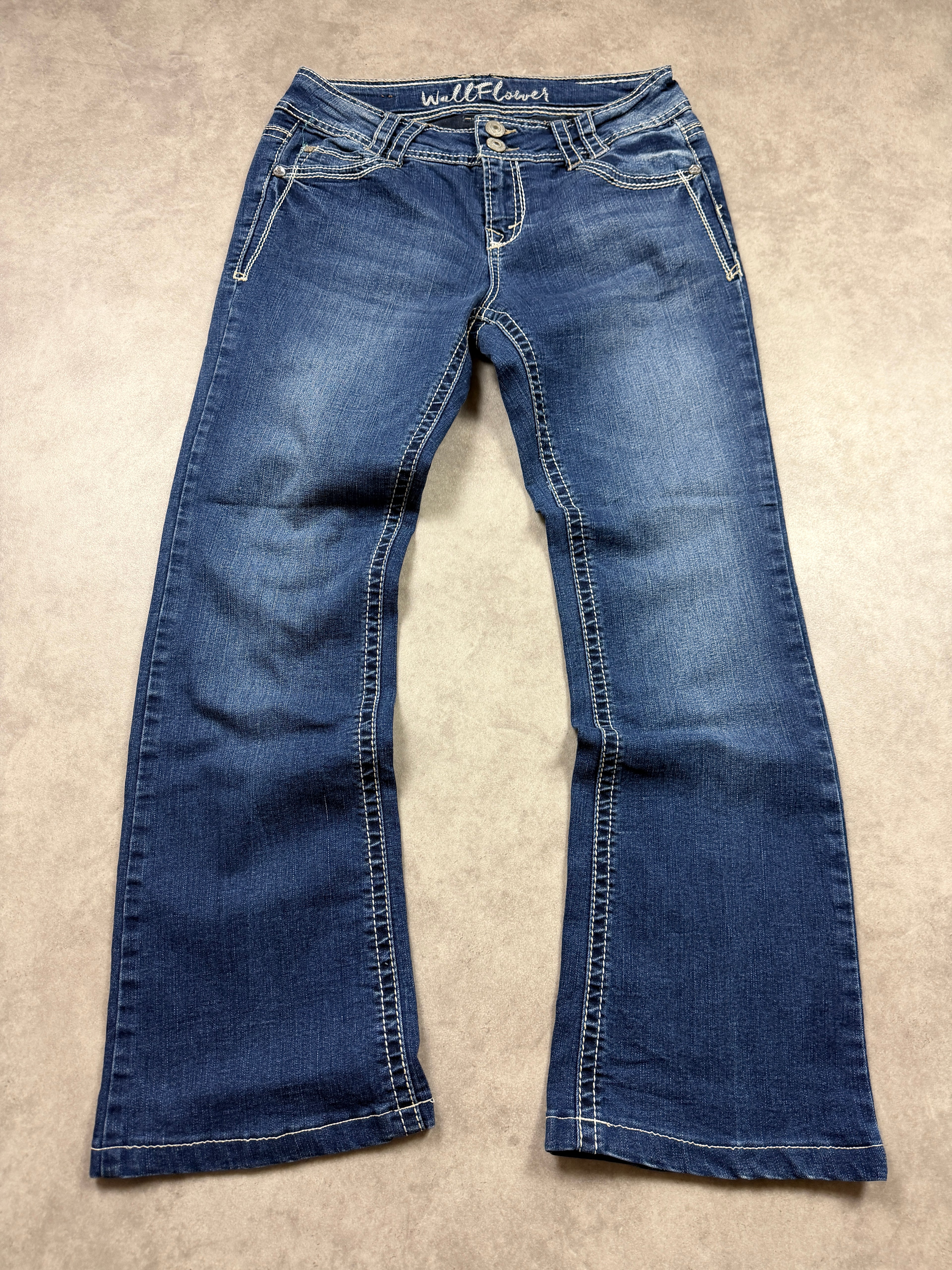 Wallflower Vintage Jeans Backprint Y2K Bootcut Fit 2000s S Damen