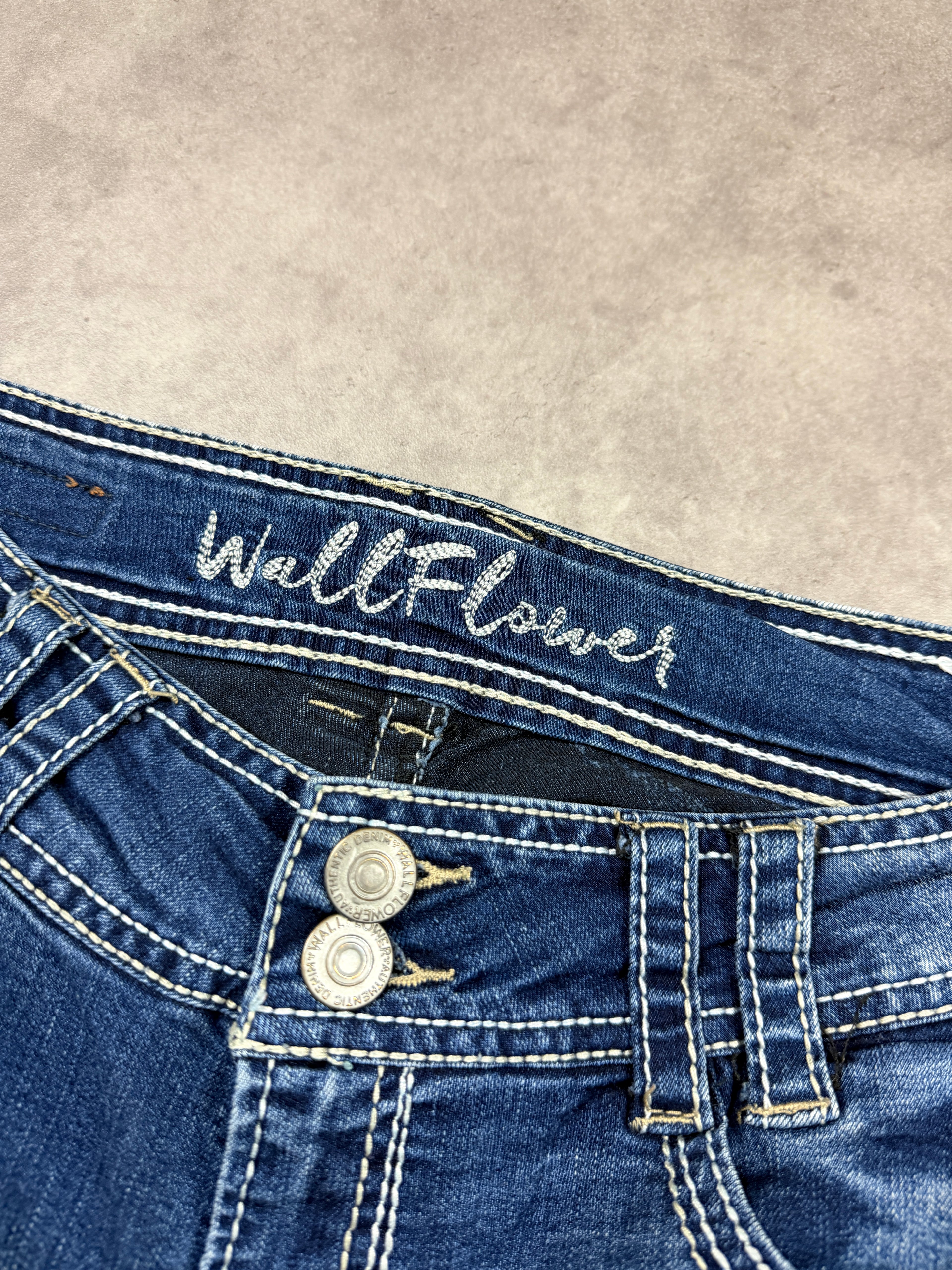 Wallflower Vintage Jeans Backprint Y2K Bootcut Fit 2000s S Damen