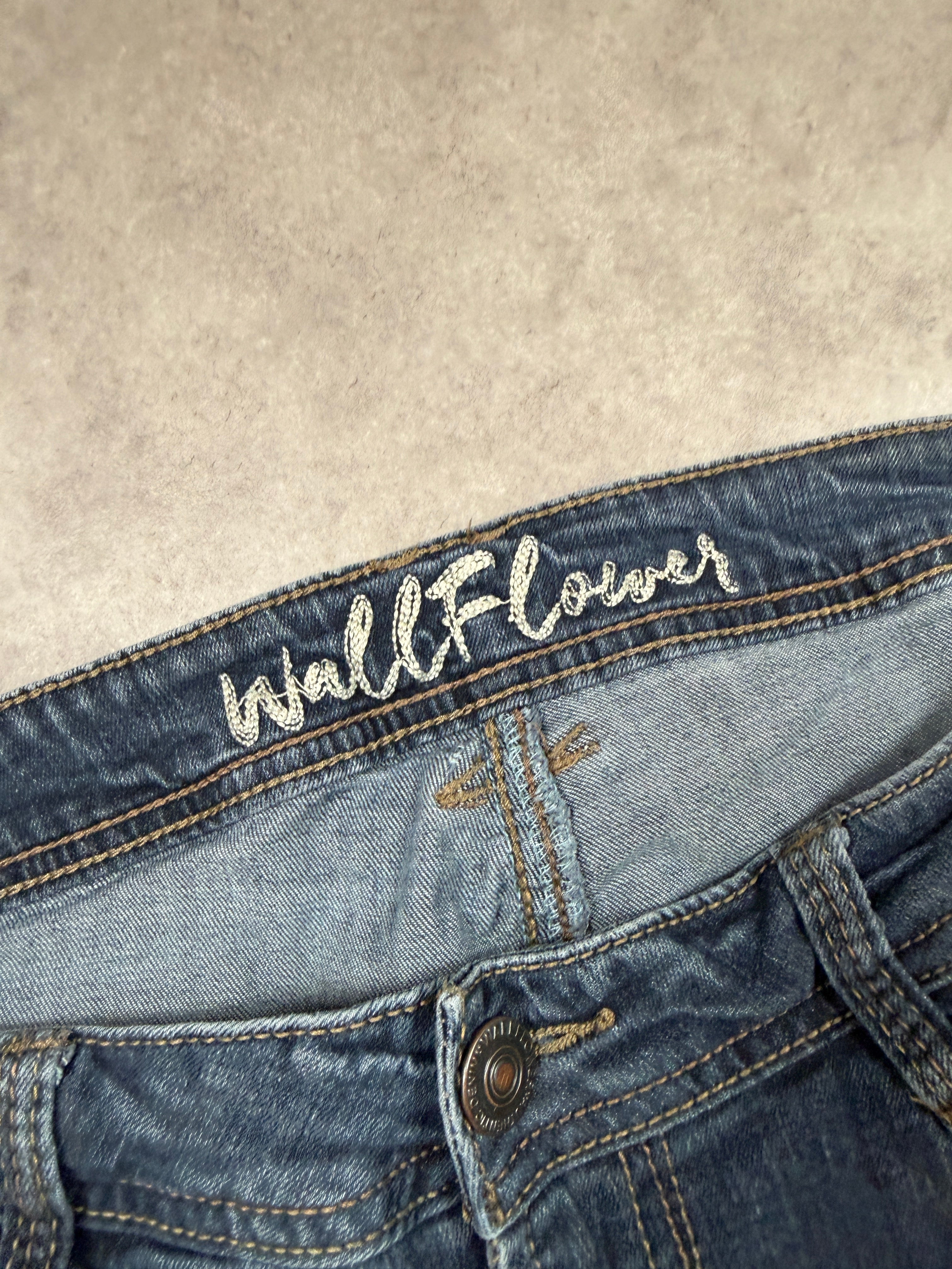 WallFlower Vintage Jeans Backprint Y2K Bootcut Fit 2006 L Damen