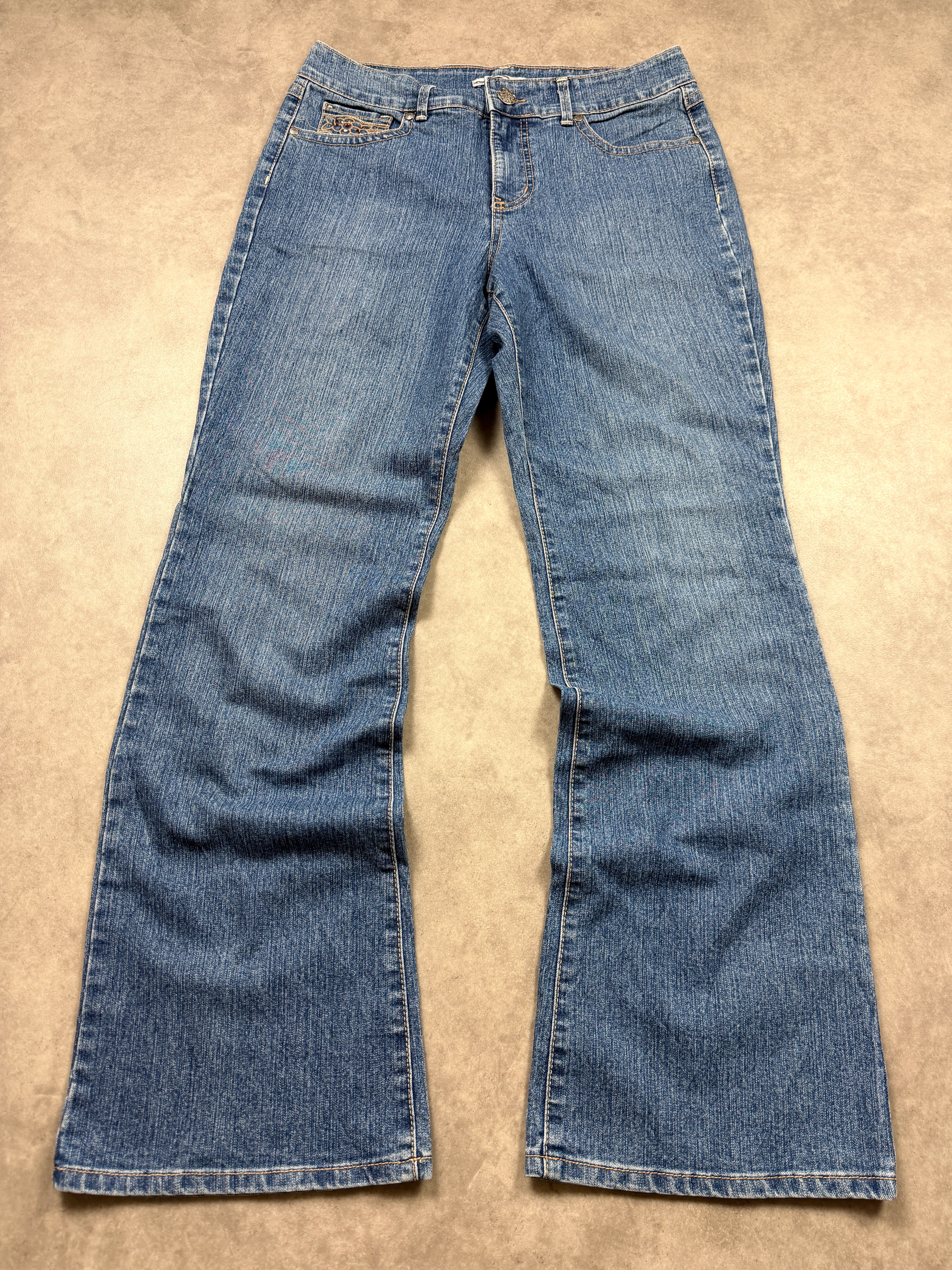 Cruel Vintage Jeans Backprint Y2K Bootcut Fit 2005 M