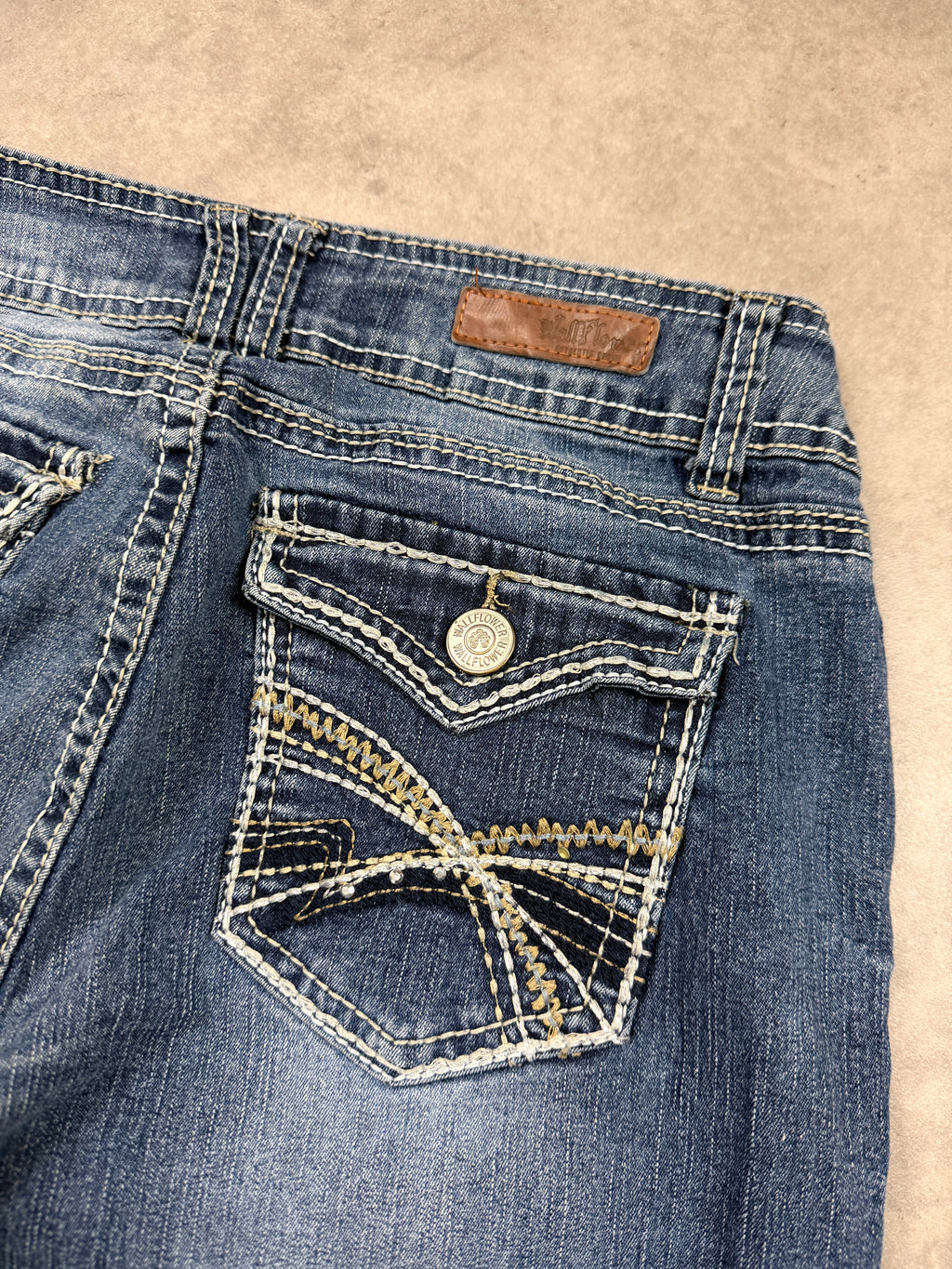 Vintage Jeans Backprint Y2K Bootcut Fit 2005 S Damen