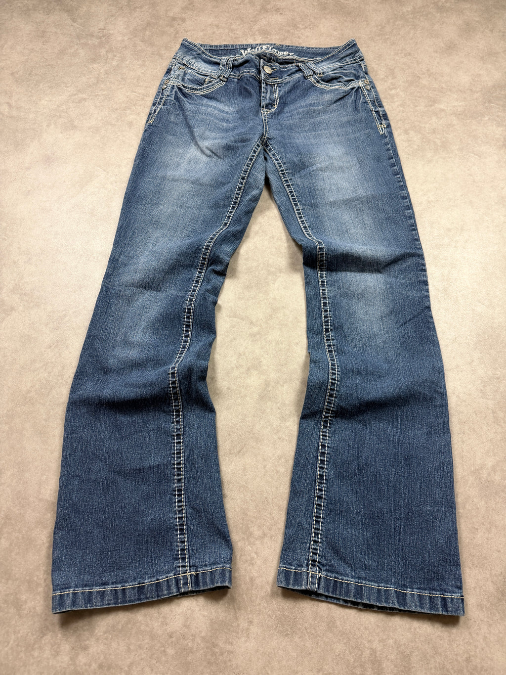 Vintage Jeans Backprint Y2K Bootcut Fit 2005 S Damen