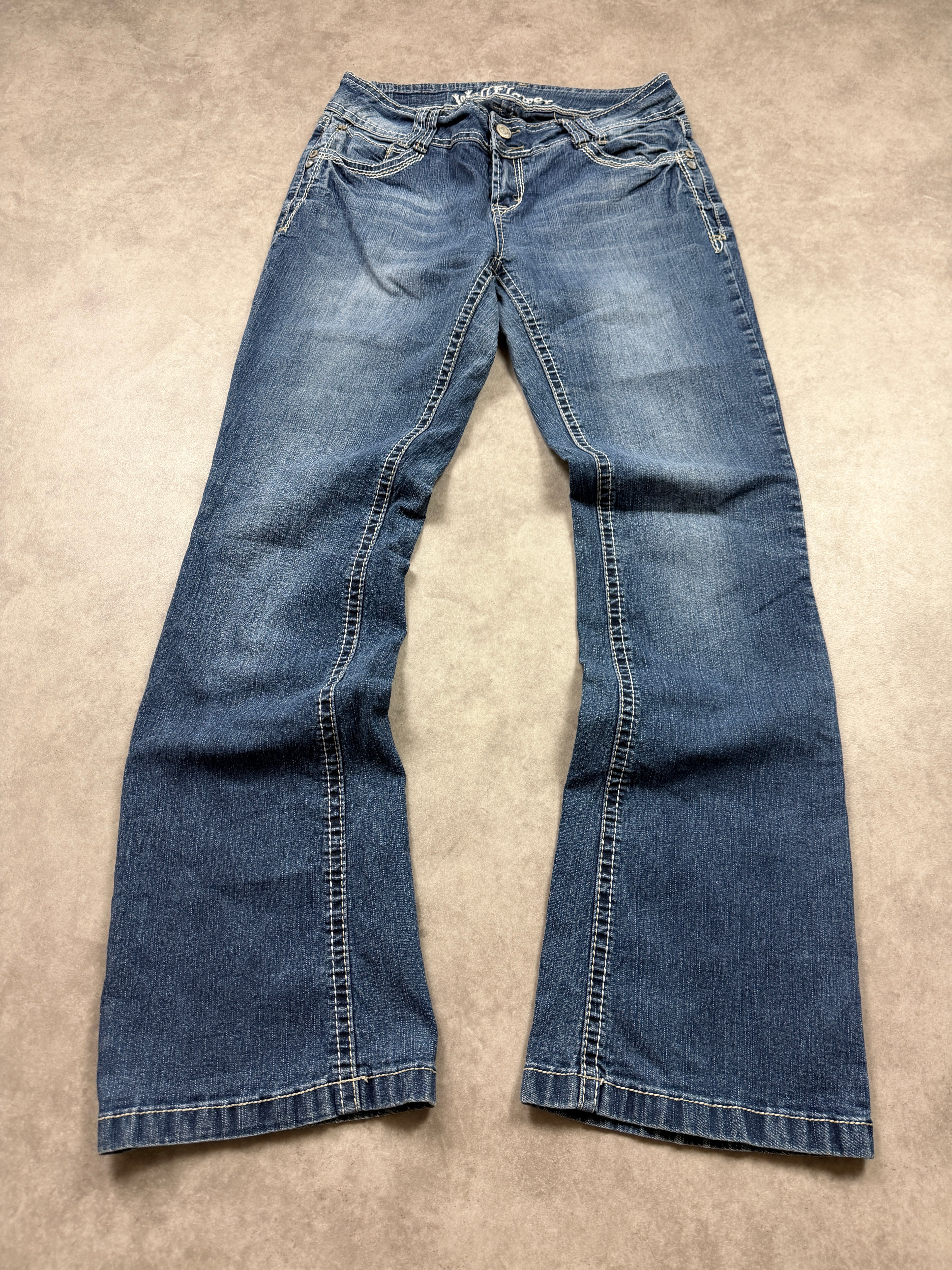 Vintage Jeans Backprint Y2K Bootcut Fit 2005 S Damen