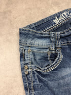 Vintage Jeans Backprint Y2K Bootcut Fit 2005 S Damen