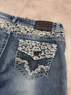 Vintage Jeans Backprint Y2K Bootcut Fit 2005 S Damen