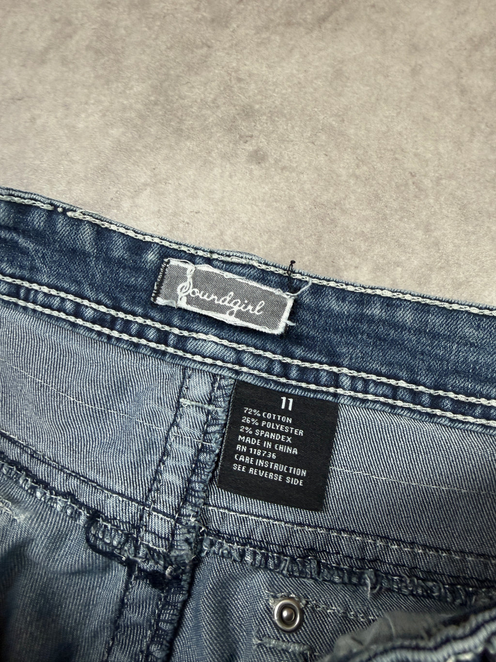 Vintage Jeans Backprint Y2K Bootcut Fit 2005 S Damen