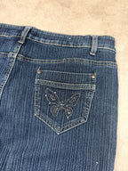 Vintage Jeans Backprint Y2K Bootcut Fit 2005 L Damen