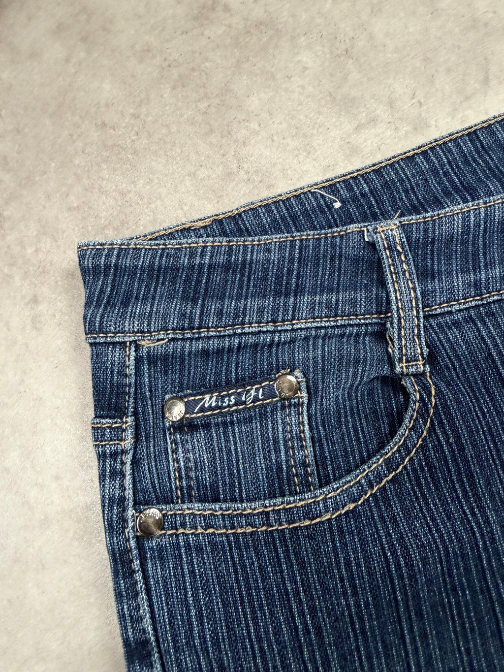 Vintage Jeans Backprint Y2K Bootcut Fit 2005 L Damen