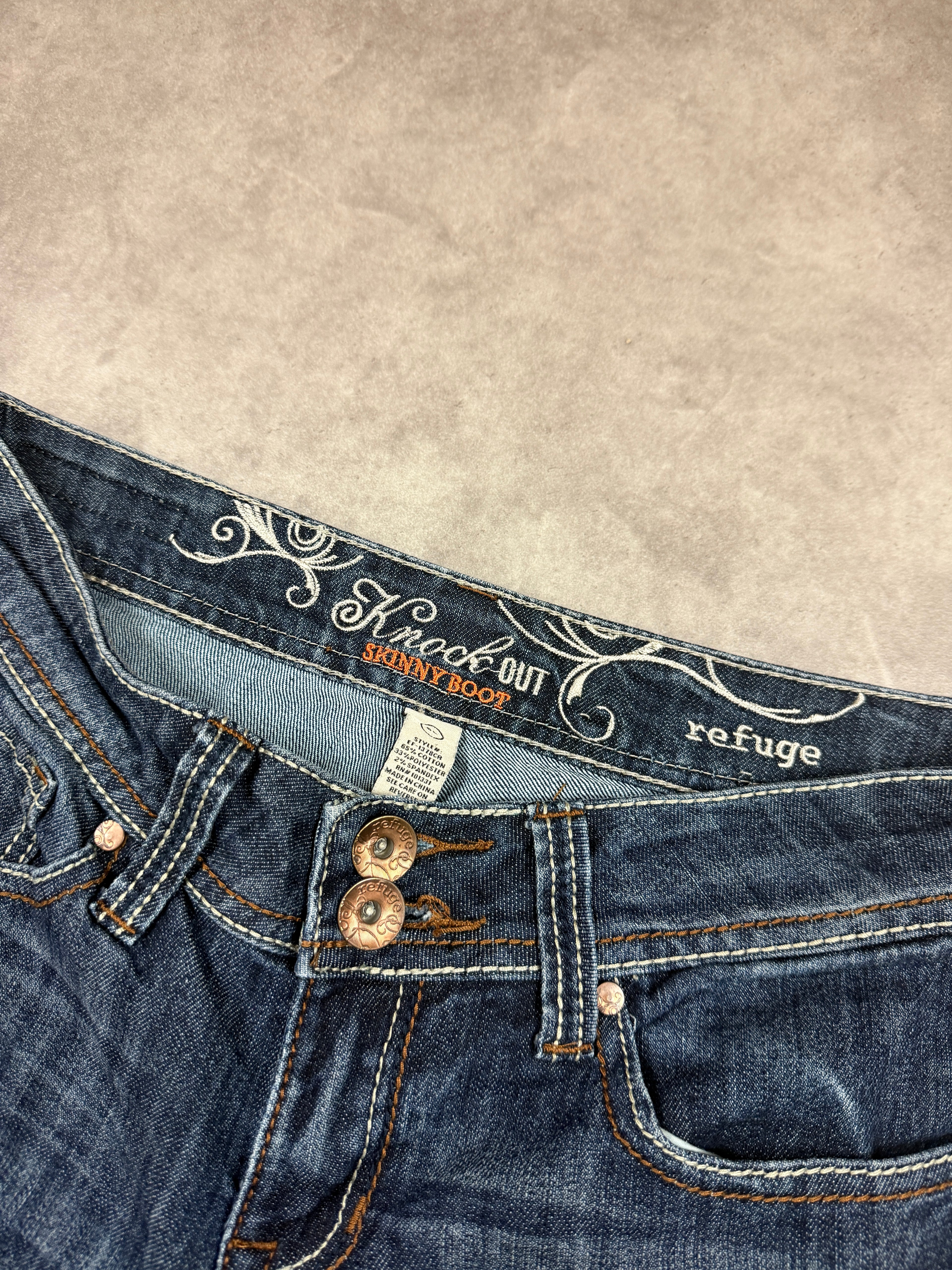 Vintage Jeans Backprint Y2K Bootcut Fit 2005 M Damen