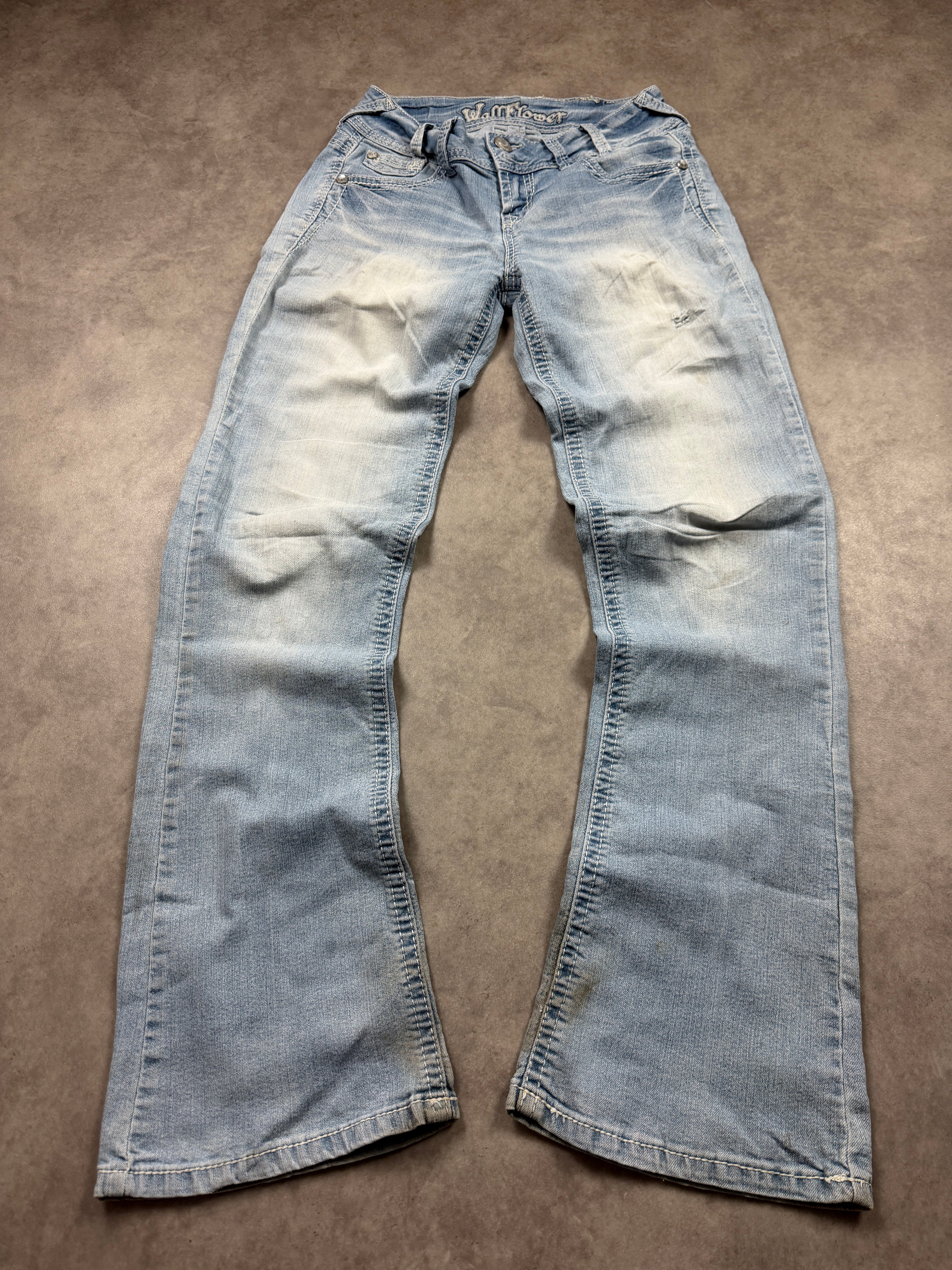 Vintage Jeans Backprint Y2K Bootcut Fit 2005 S Damen