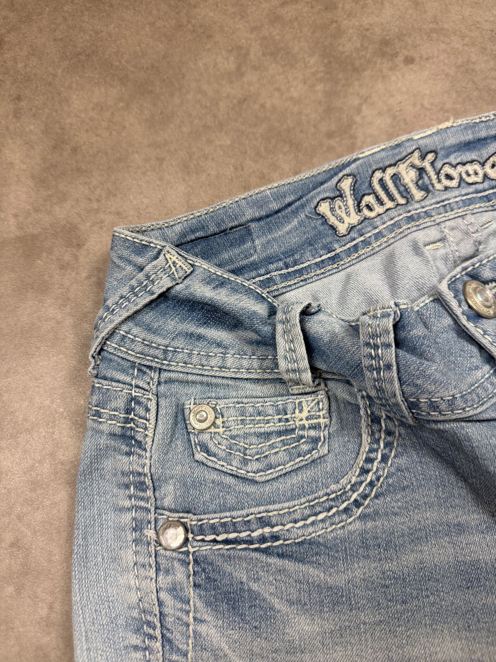 Vintage Jeans Backprint Y2K Bootcut Fit 2005 S Damen