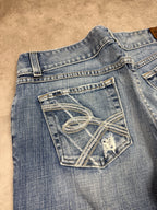 Vintage Jeans Backprint Y2K Bootcut Fit 2006 L Damen