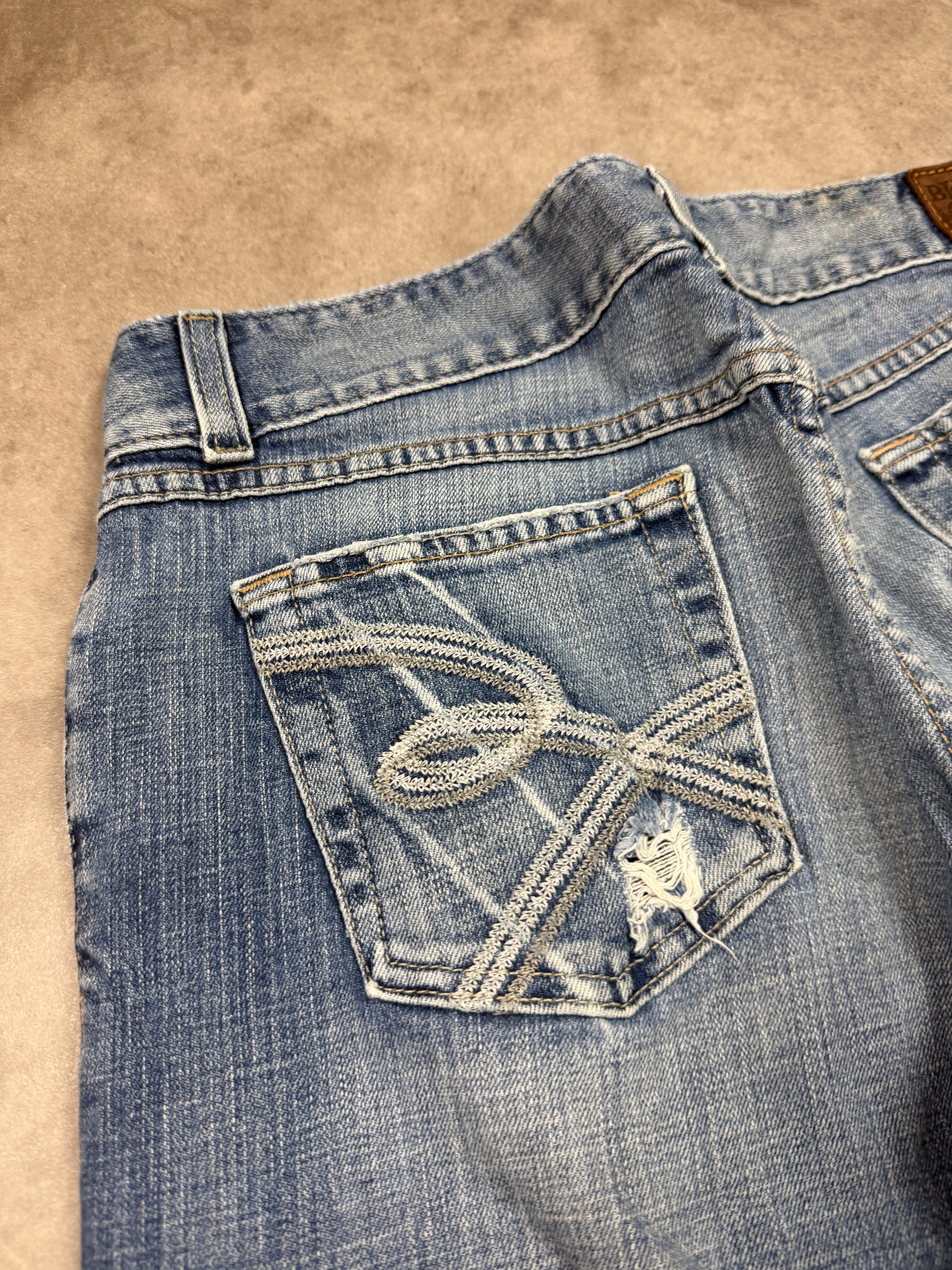 Vintage Jeans Backprint Y2K Bootcut Fit 2006 L Damen