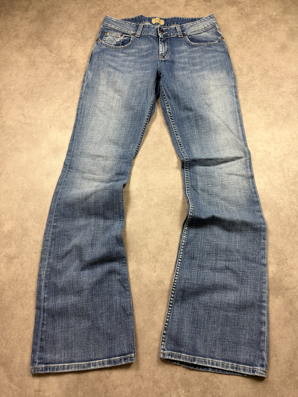 Vintage Jeans Backprint Y2K Bootcut Fit 2006 L Damen