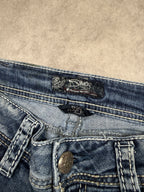 Silver Vintage Jeans Backprint Y2K Bootcut Fit 2006 M Damen