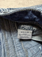 Silver Vintage Jeans Backprint Y2K Bootcut Fit 2006 M Damen