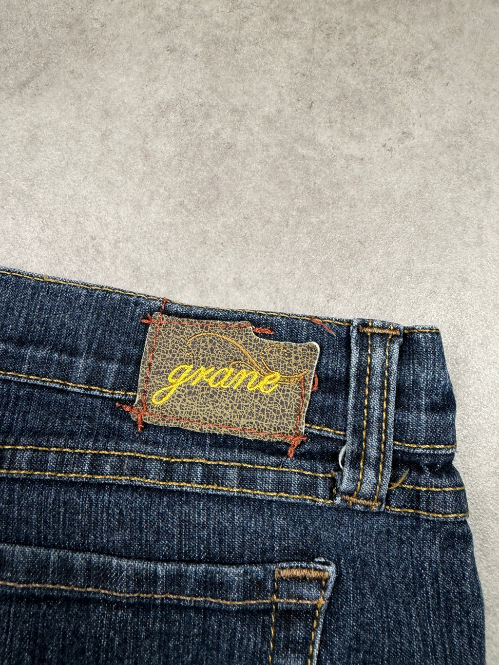 Grane Vintage Jeans Backprint Y2K Bootcut Fit 2005 M Damen