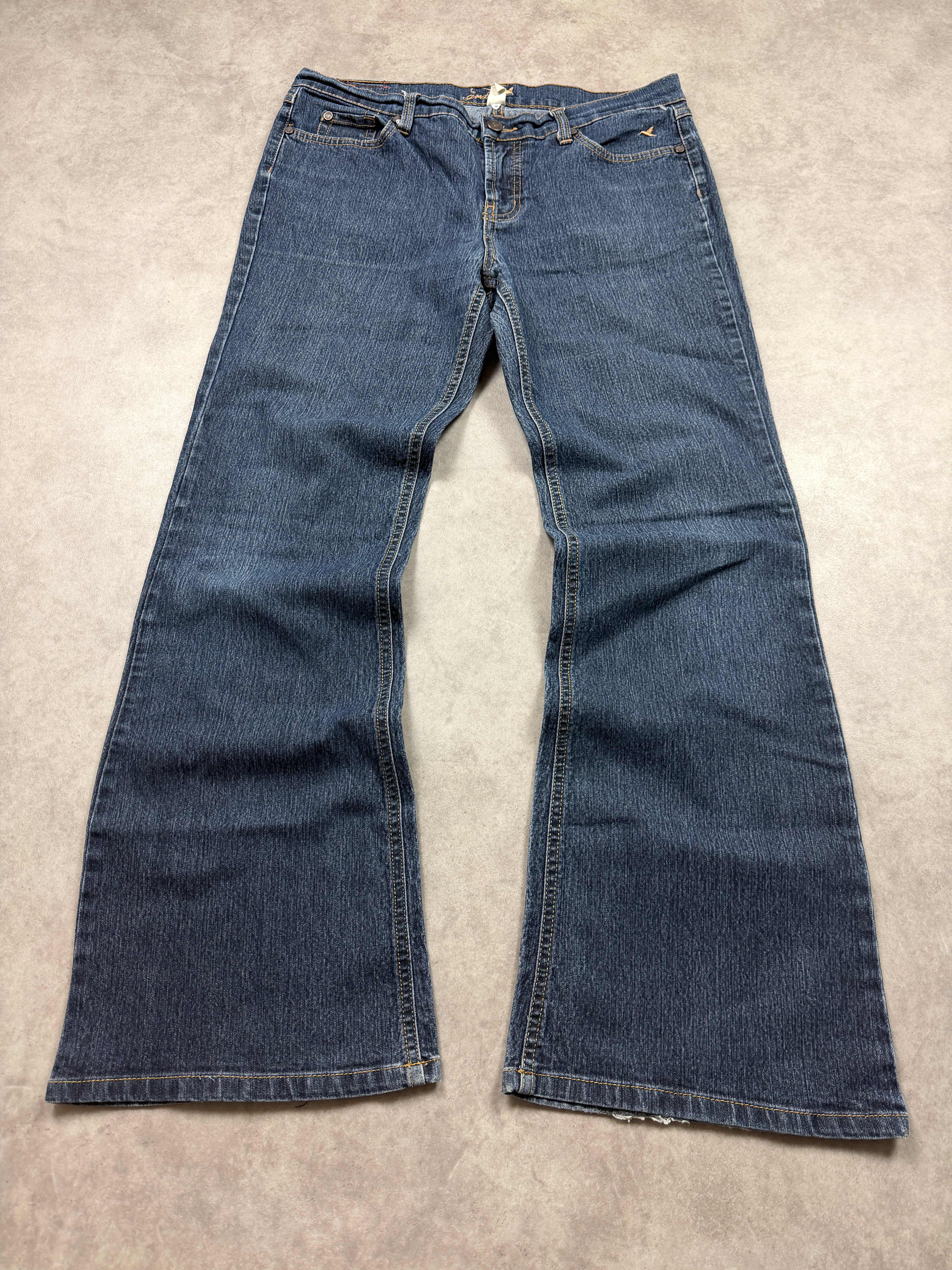 Grane Vintage Jeans Backprint Y2K Bootcut Fit 2005 M Damen