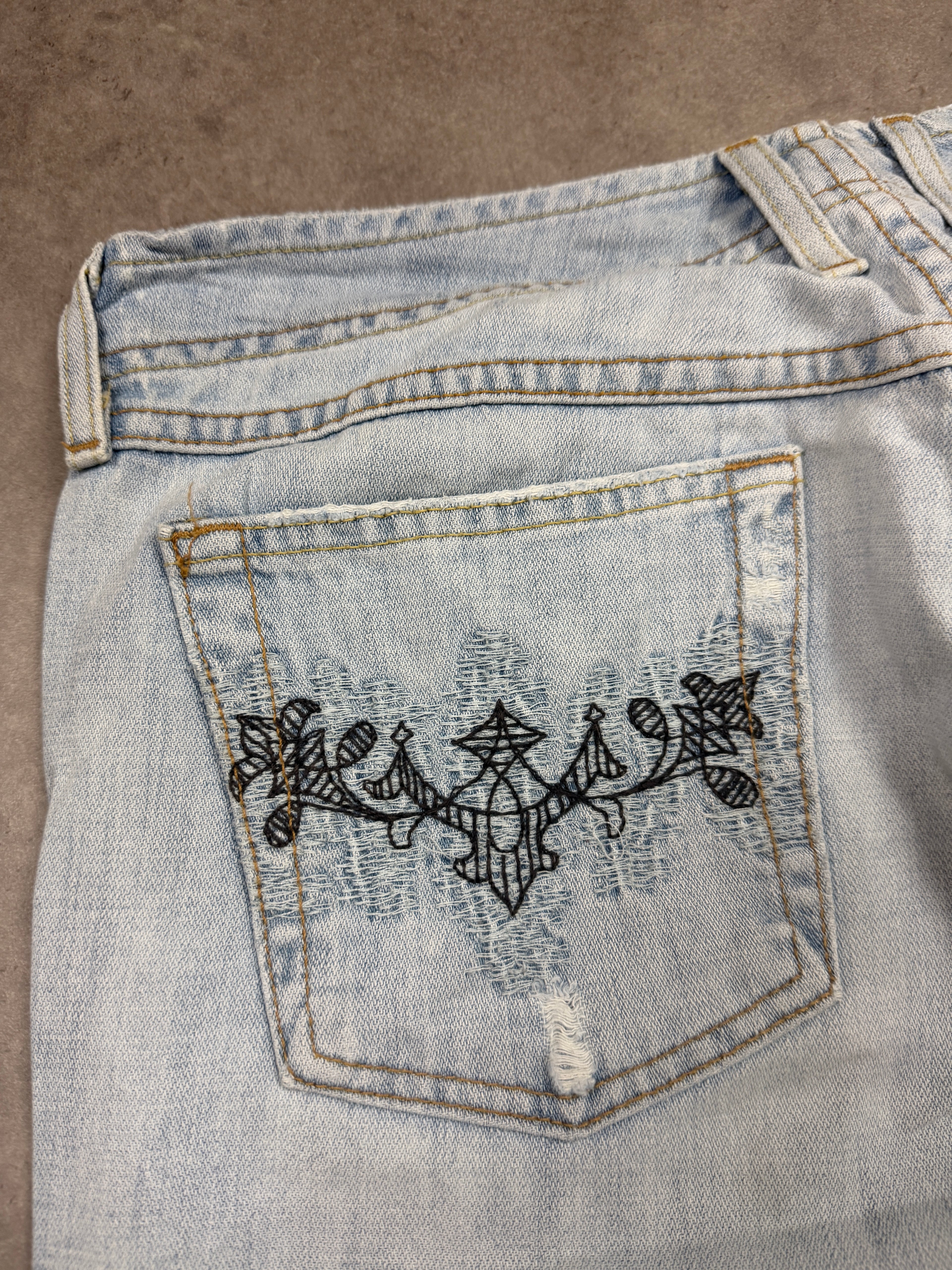 Lucky Brand Vintage Jeans Backprint Y2K Bootcut Fit 2004 M