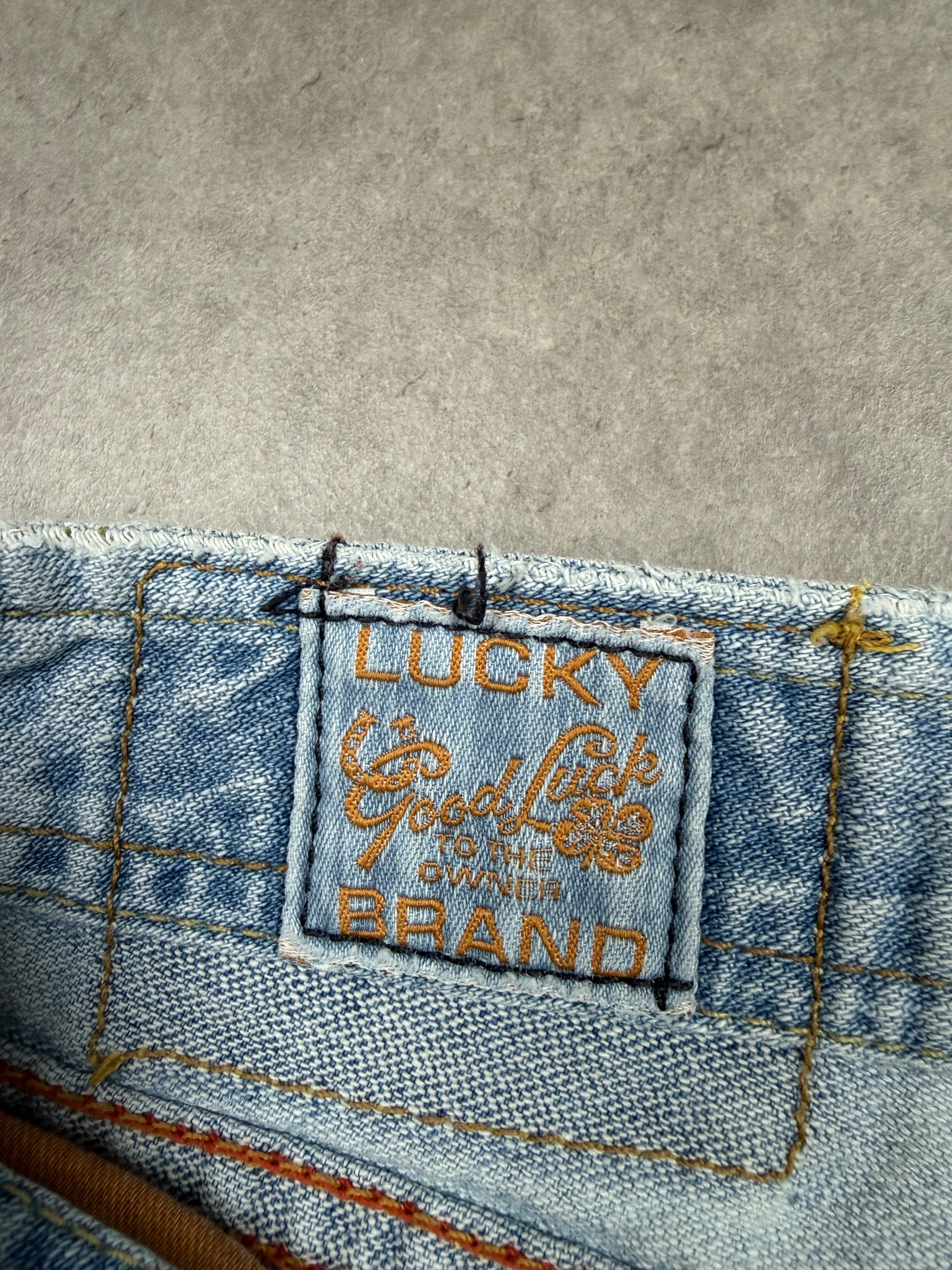 Lucky Brand Vintage Jeans Backprint Y2K Bootcut Fit 2004 M