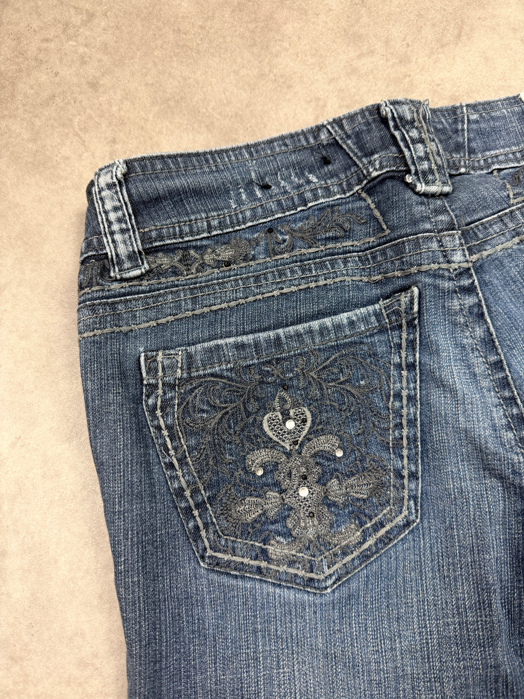 Candie’s Vintage Jeans Backprint Y2K Bootcut Fit 2006 M Damen