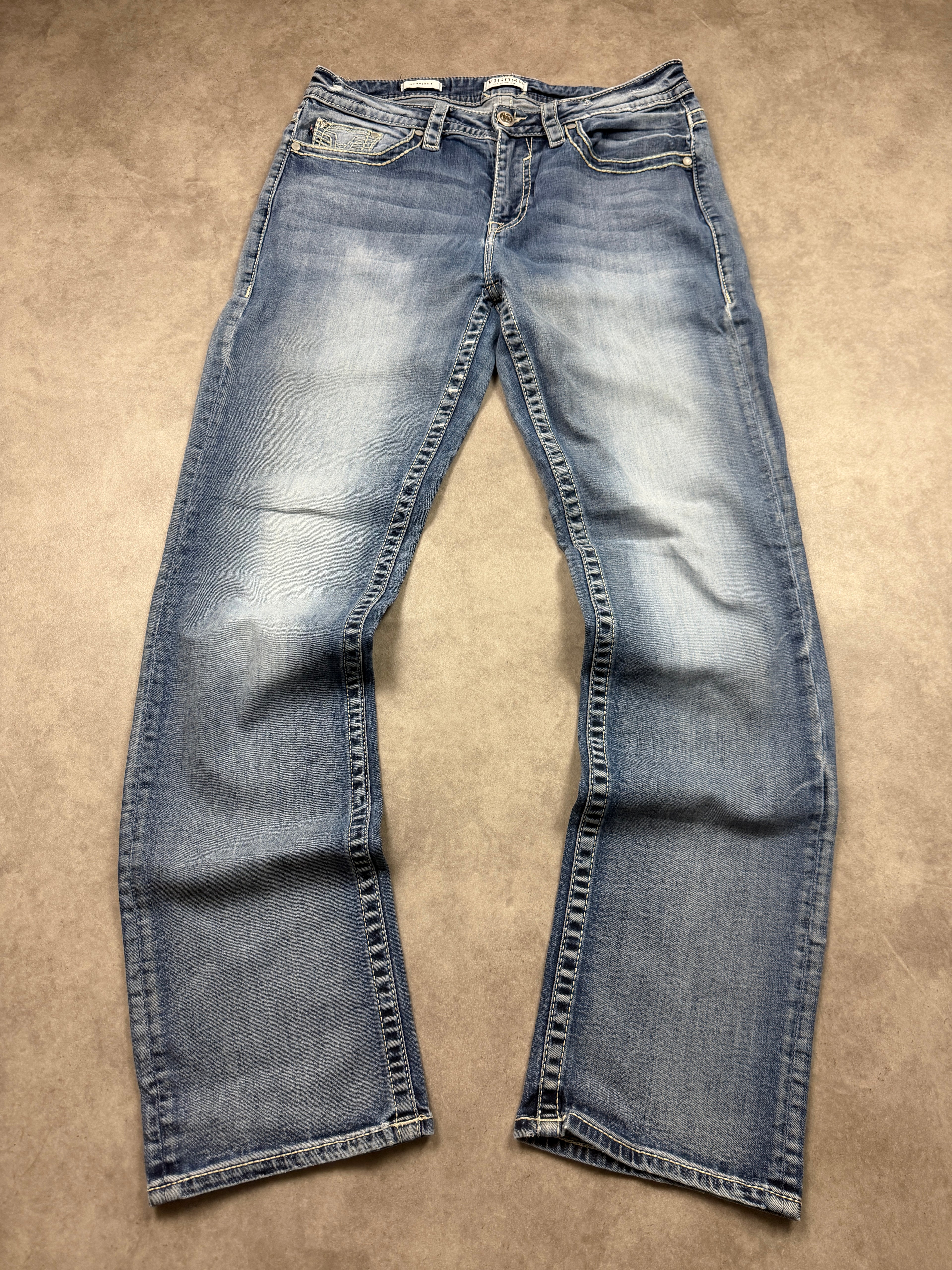 Vigoss Vintage Jeans Backprint Y2K Straight Fit 2006 M Damen