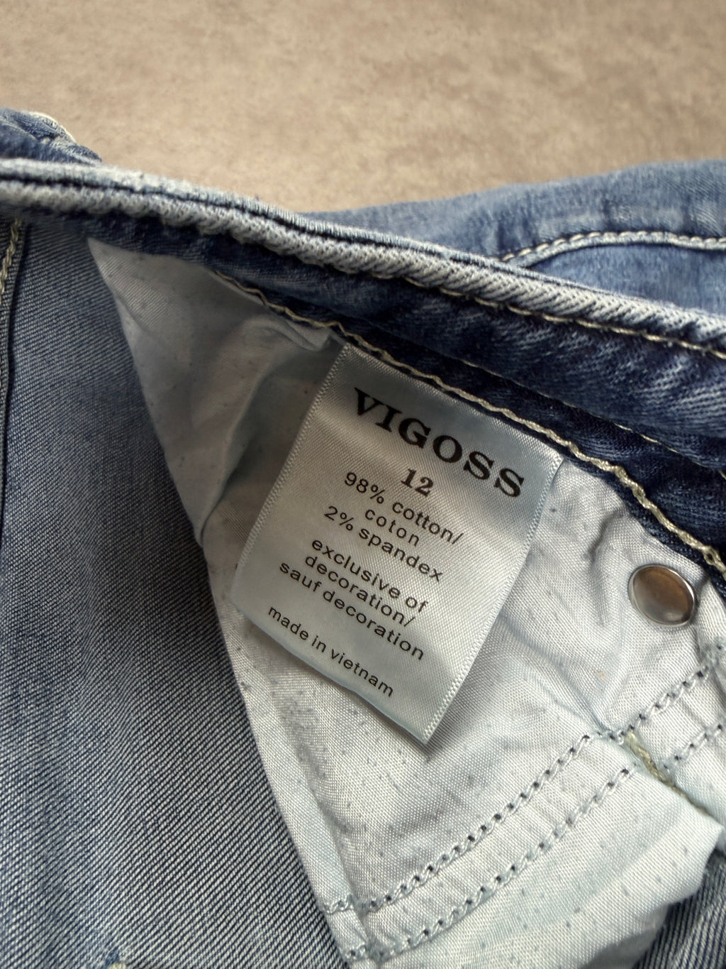 Vigoss Vintage Jeans Backprint Y2K Straight Fit 2006 M Damen