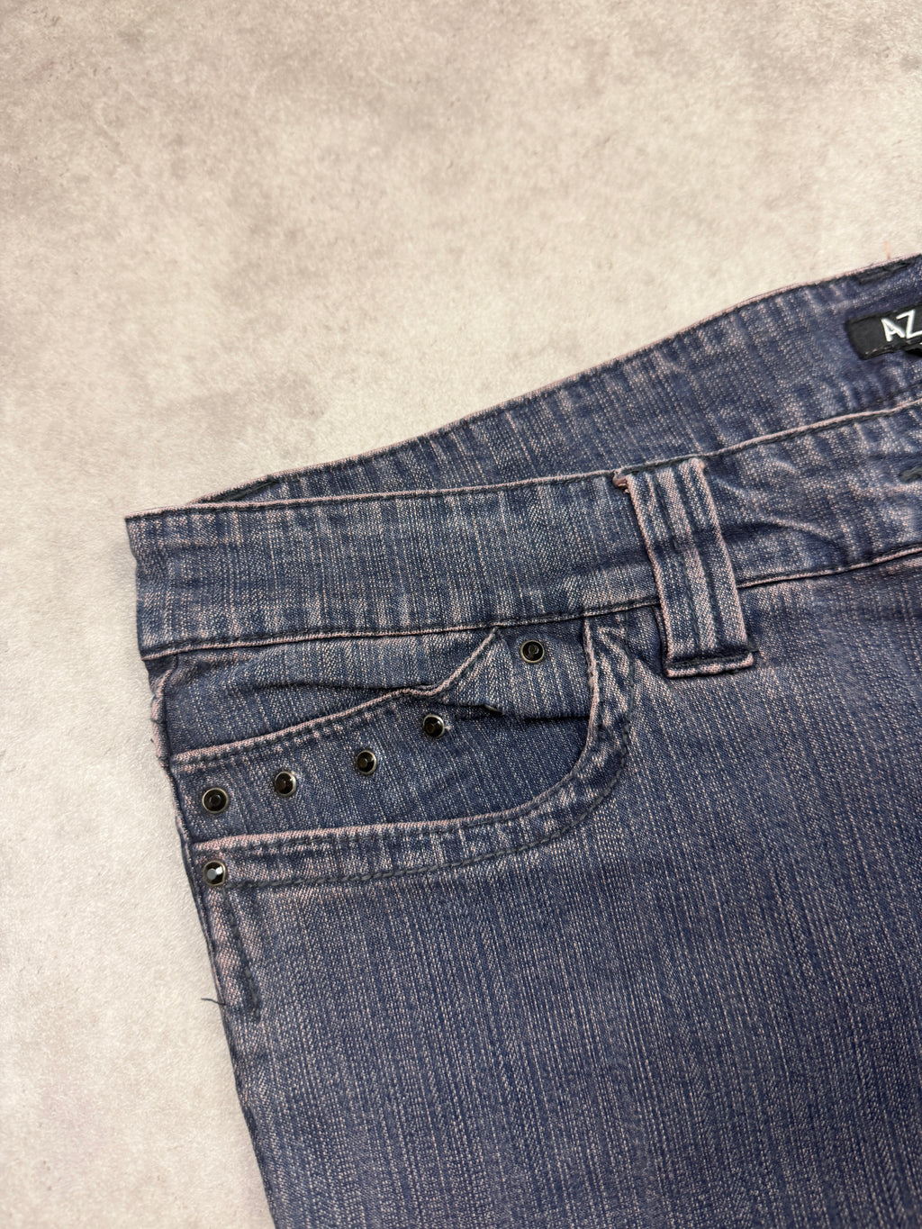 AZAY Vintage Jeans Backprint Y2K Bootcut Fit 2000s L