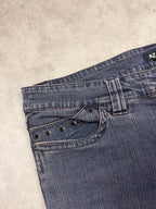 AZAY Vintage Jeans Backprint Y2K Bootcut Fit 2000s L