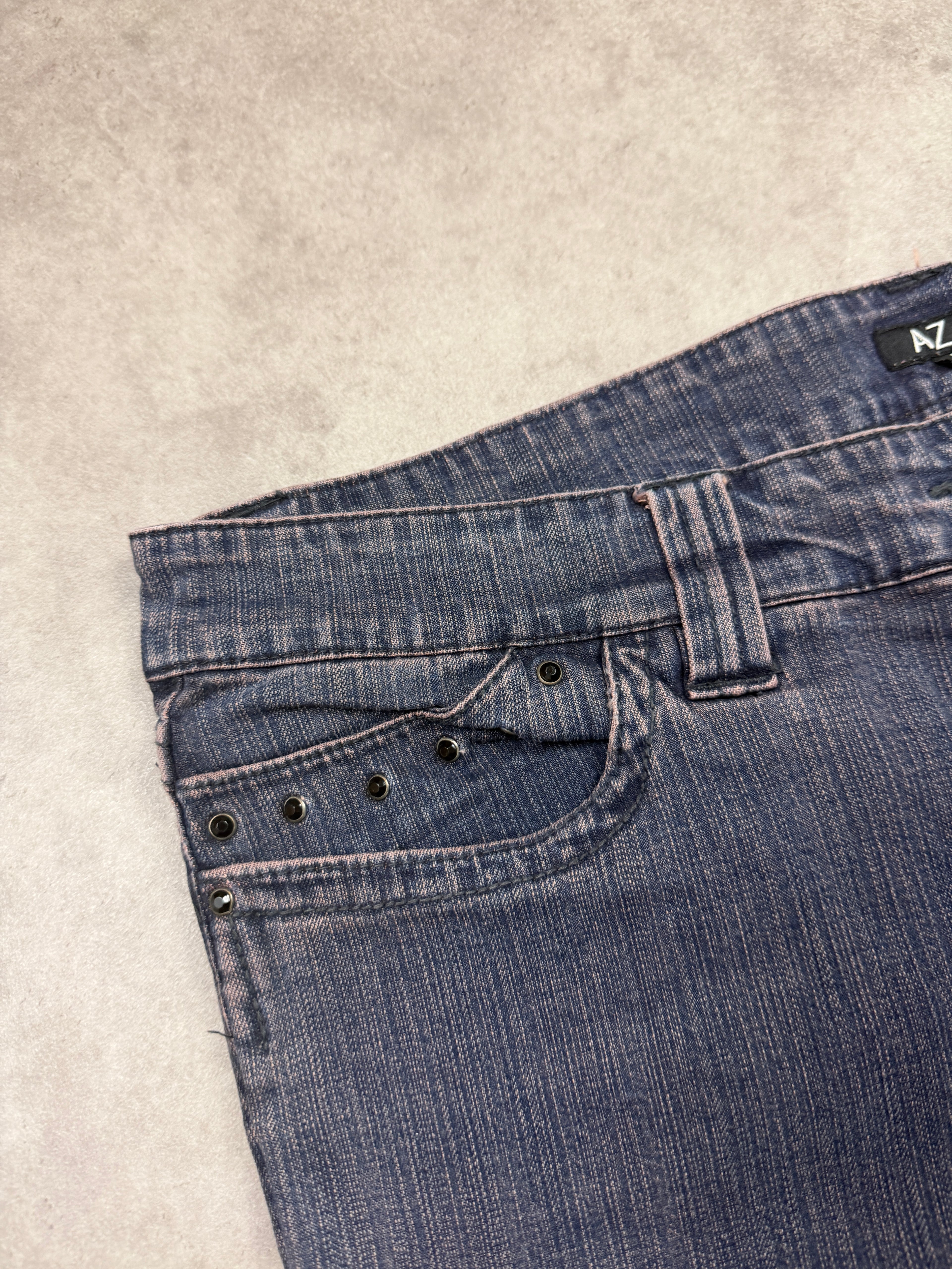 AZAY Vintage Jeans Backprint Y2K Bootcut Fit 2000s L