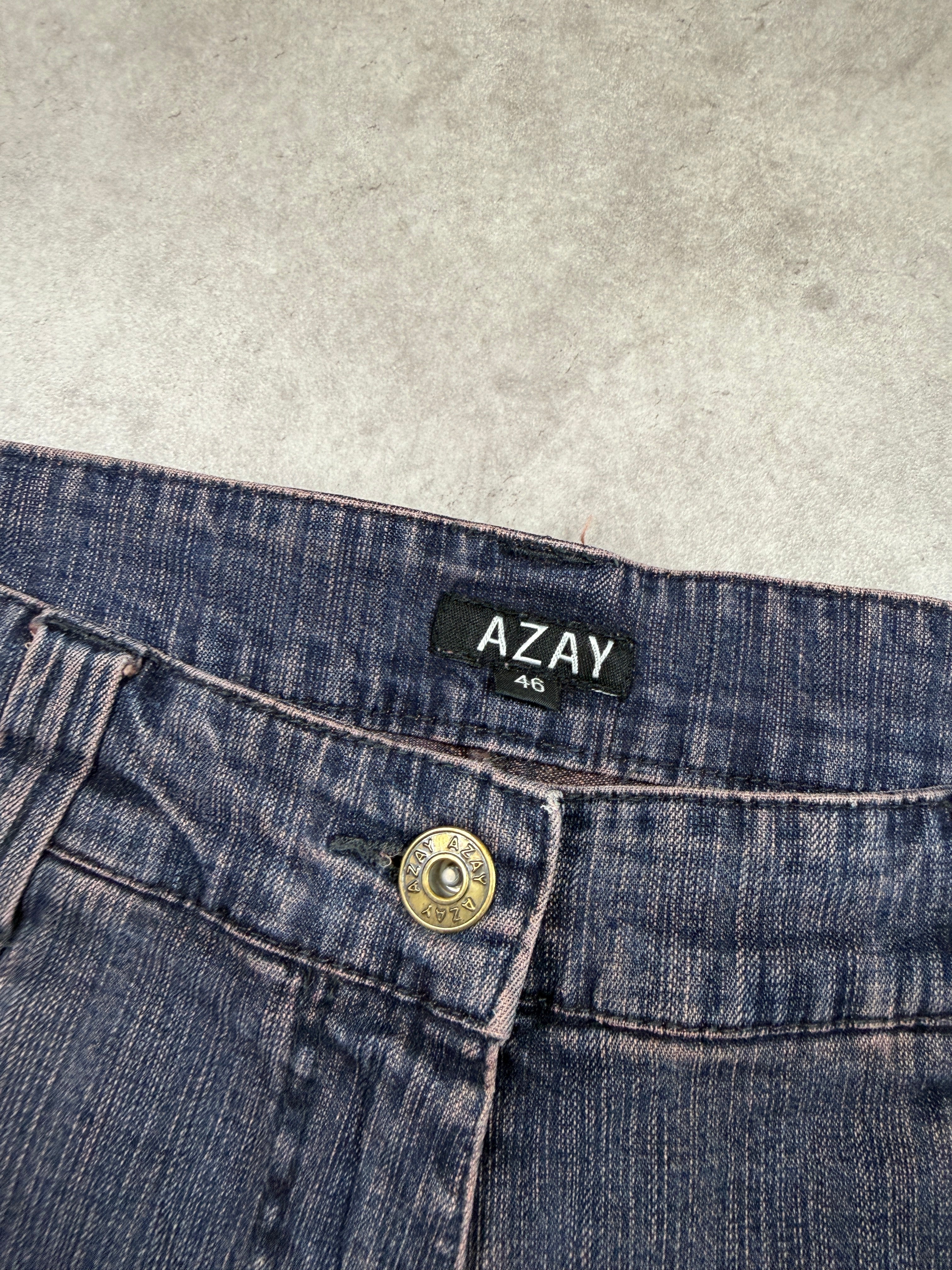 AZAY Vintage Jeans Backprint Y2K Bootcut Fit 2000s L