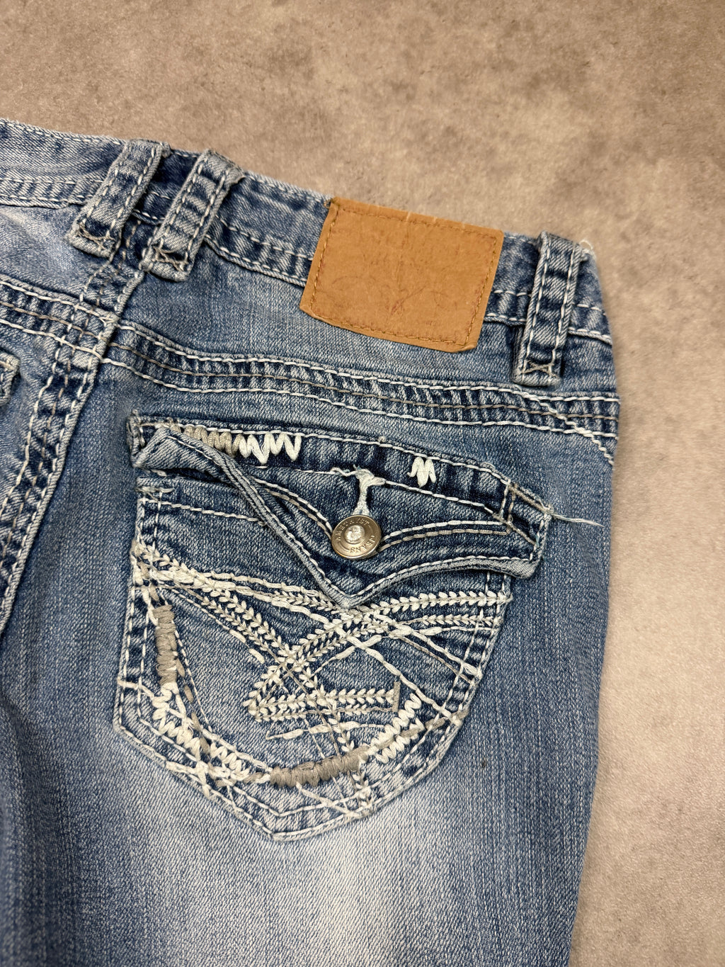 AMETHYST Vintage Jeans Backprint Y2K Bootcut Fit 2000s S Damen