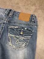 AMETHYST Vintage Jeans Backprint Y2K Bootcut Fit 2000s S Damen