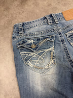 AMETHYST Vintage Jeans Backprint Y2K Bootcut Fit 2000s S Damen