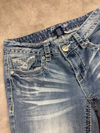 AMETHYST Vintage Jeans Backprint Y2K Bootcut Fit 2000s S Damen