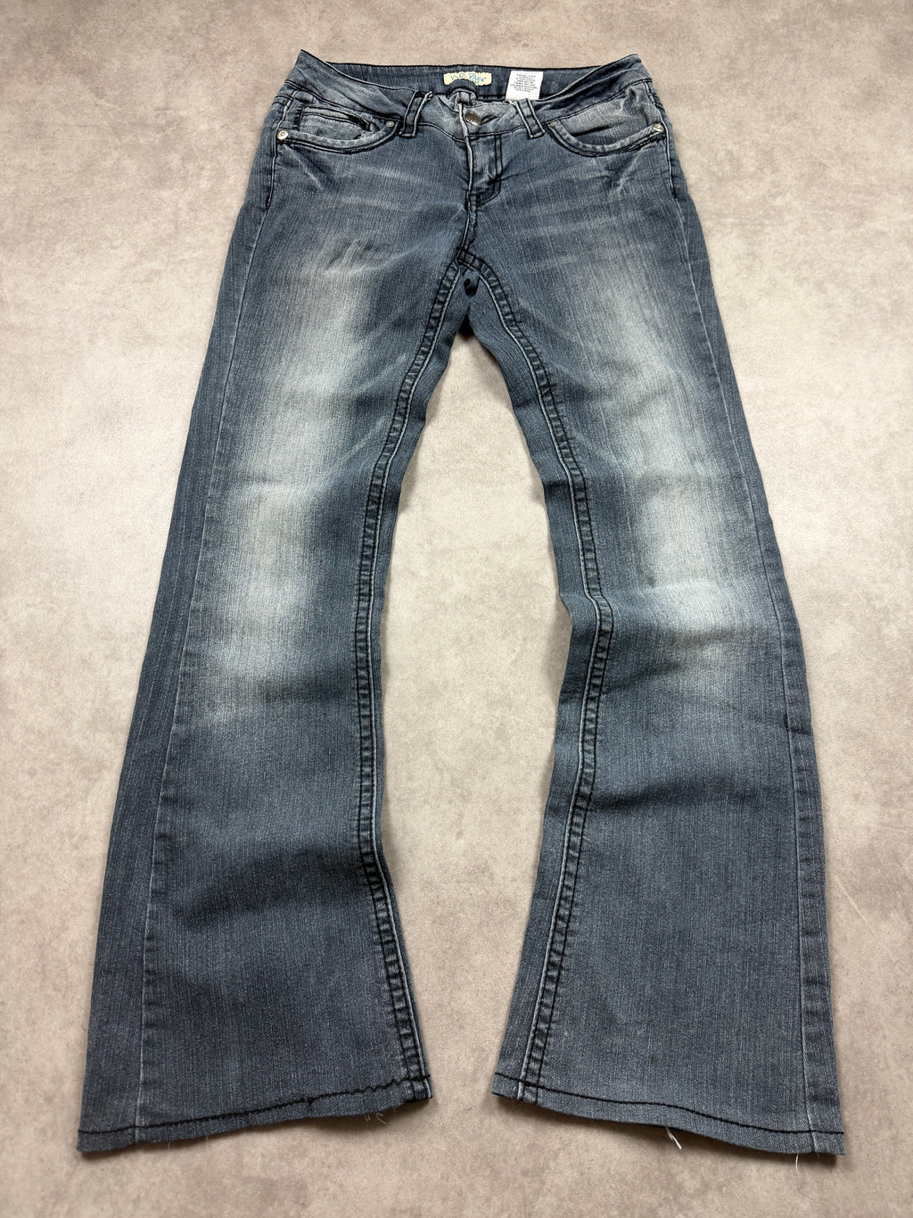 Paris Blue Vintage Jeans Backprint Y2K Bootcut Fit 2004 S Damen