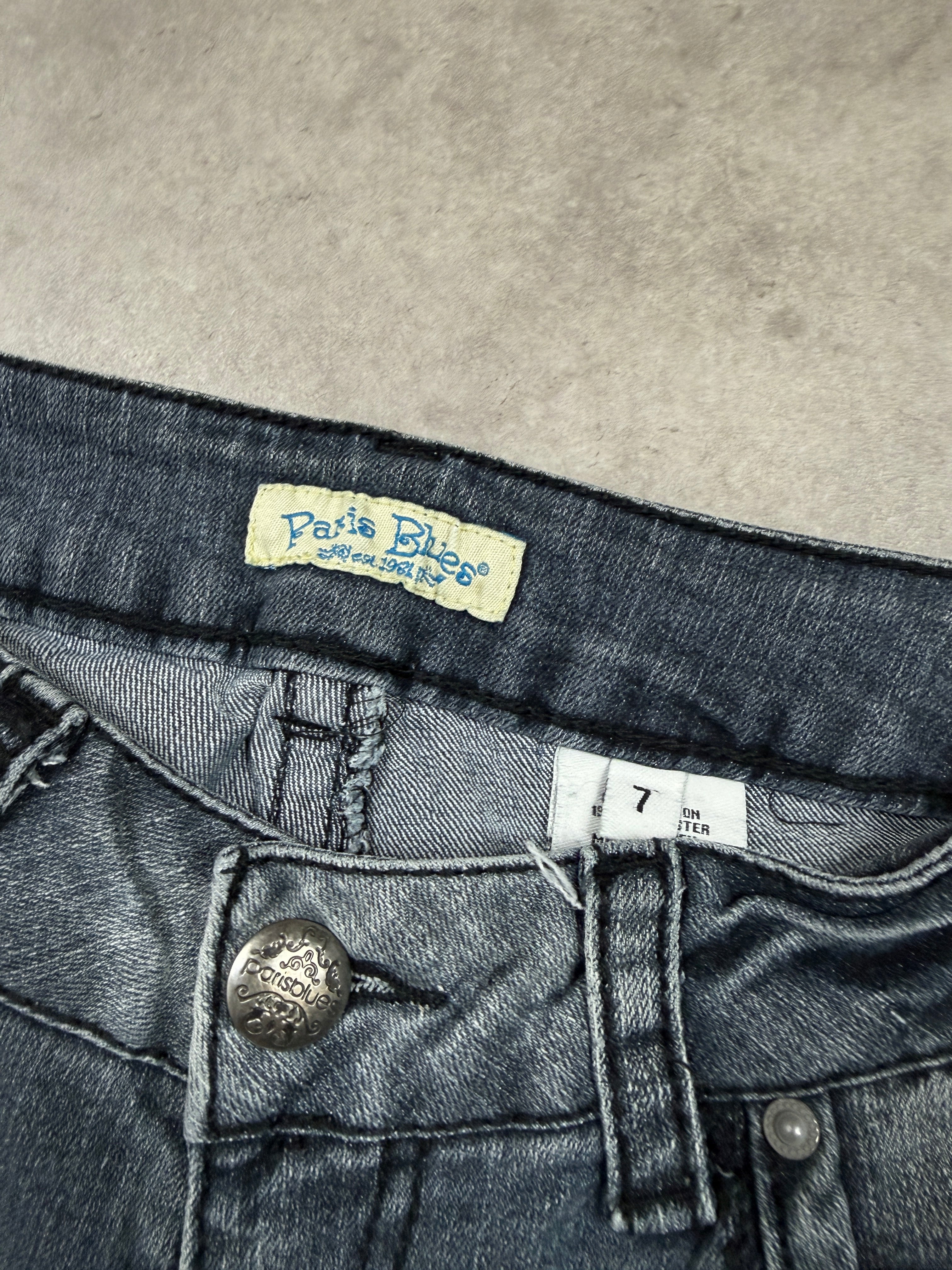 Paris Blue Vintage Jeans Backprint Y2K Bootcut Fit 2004 S Damen