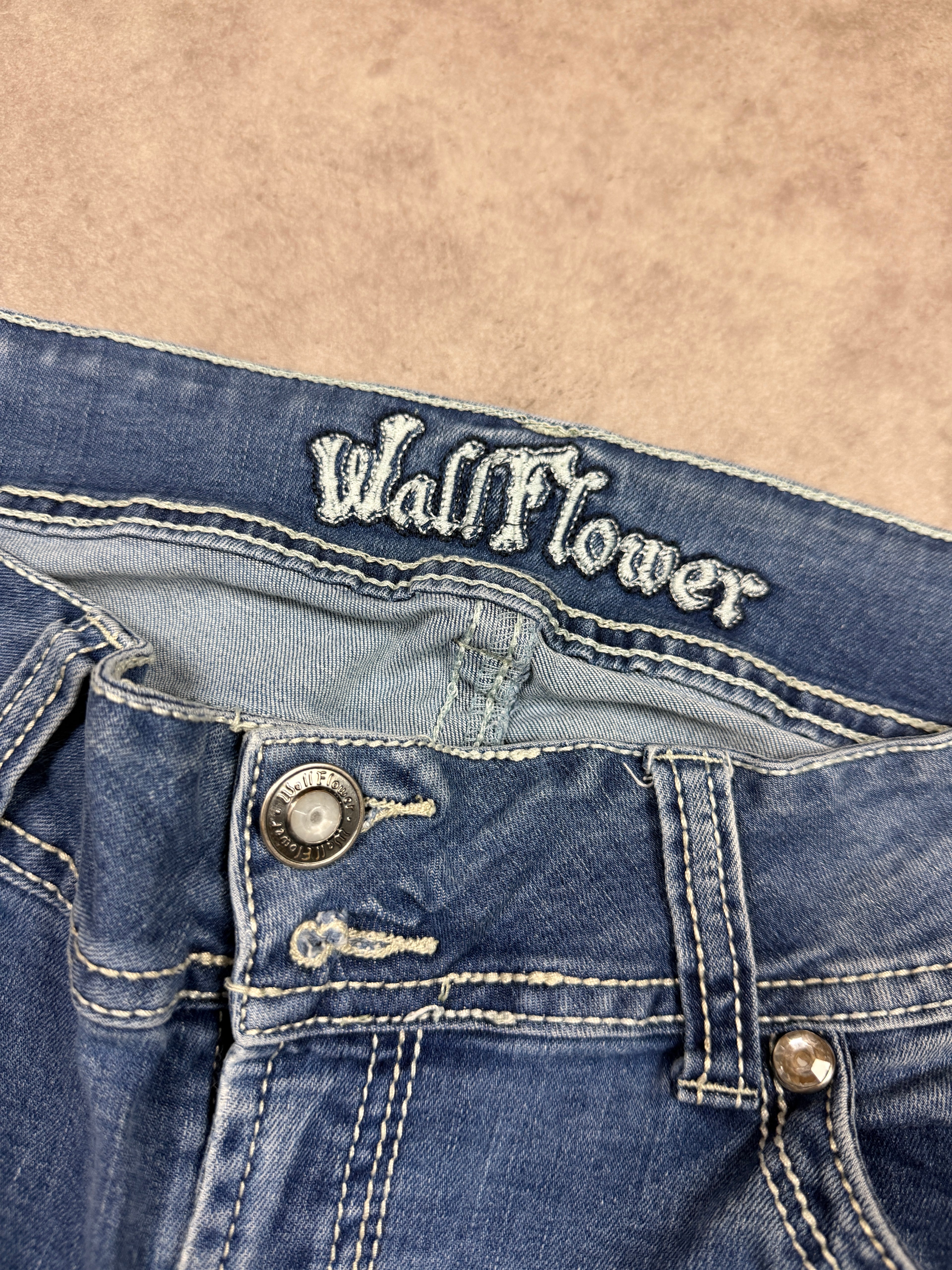 Wallflower Vintage Jeans Backprint Y2K Bootcut Fit 2005 M Damen