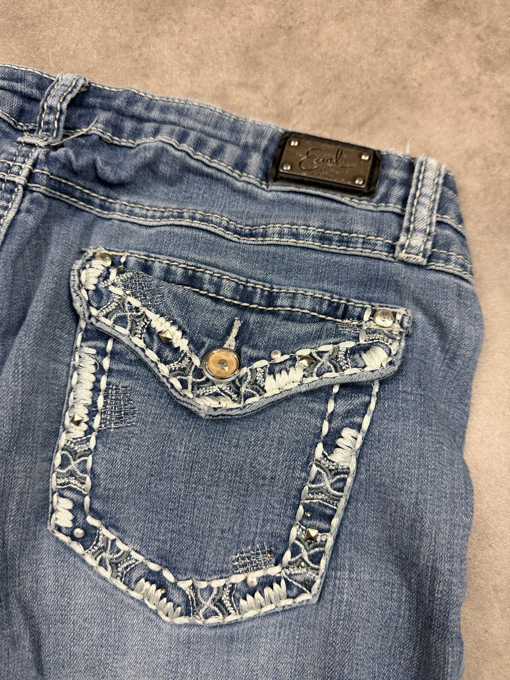 Earl Vintage Jeans Backprint Y2K Bootcut Fit 2005 M Damen