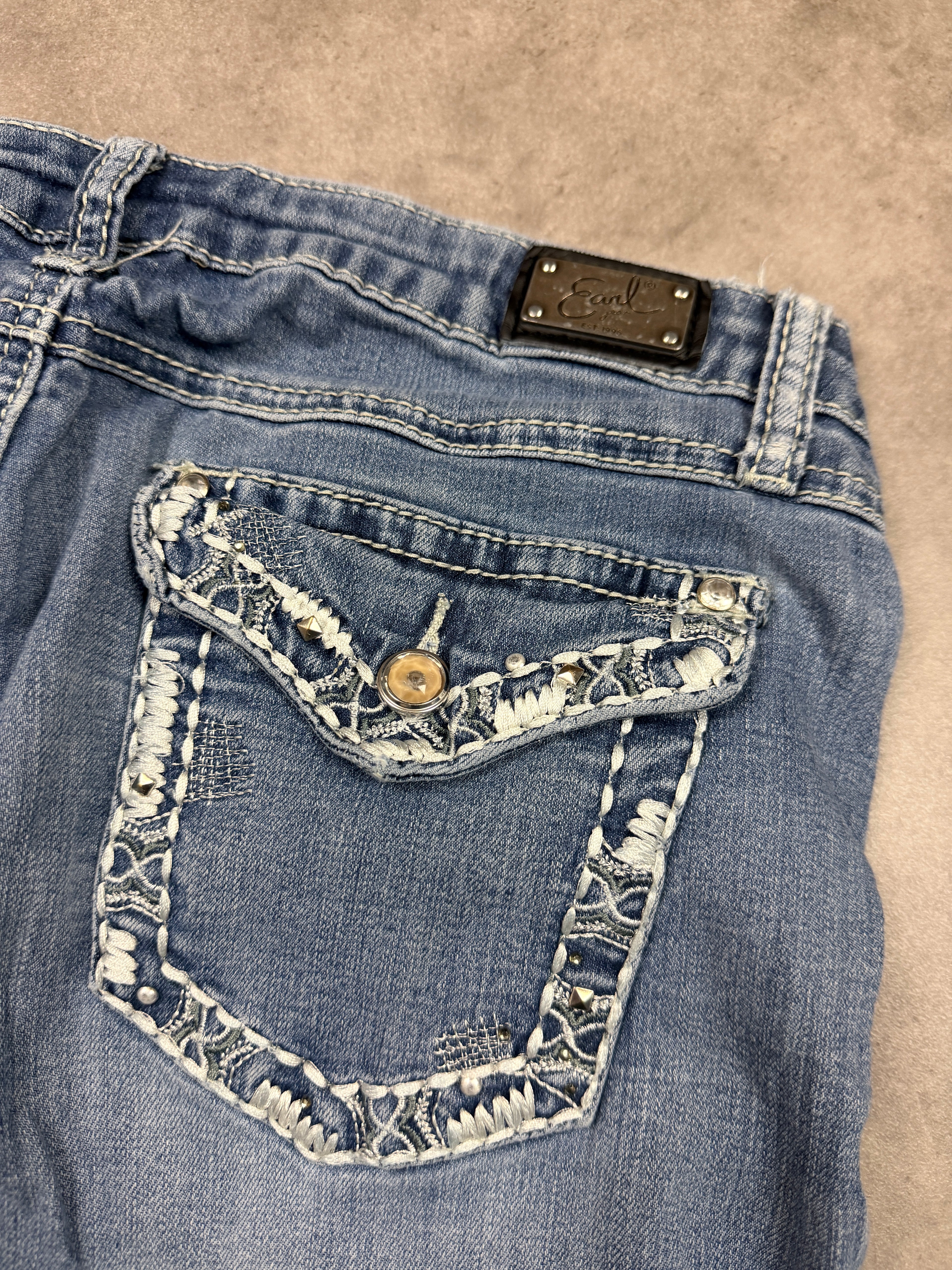 Earl Vintage Jeans Backprint Y2K Bootcut Fit 2005 M Damen