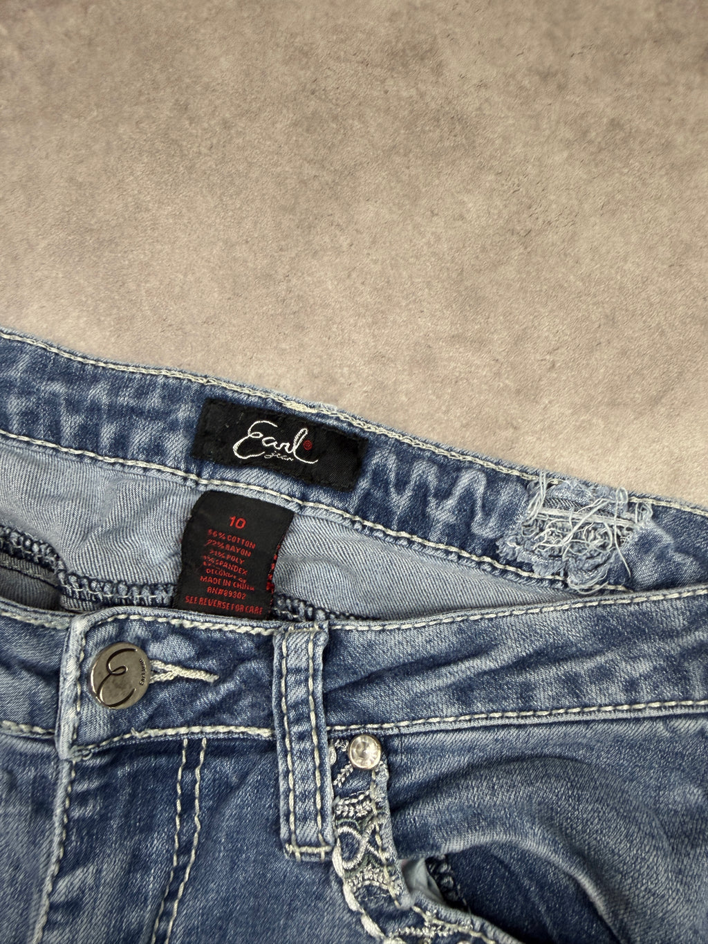 Earl Vintage Jeans Backprint Y2K Bootcut Fit 2005 M Damen