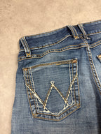 Wrangler Vintage Jeans Backprint Y2K Bootcut Fit 2006 M Damen
