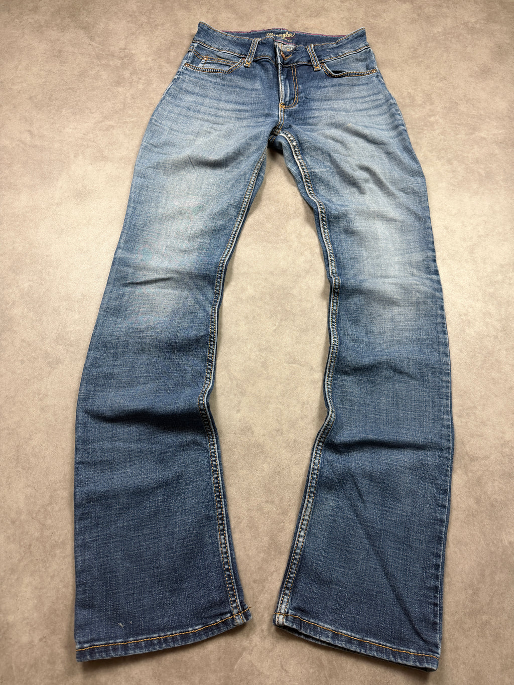 Wrangler Vintage Jeans Backprint Y2K Bootcut Fit 2006 M Damen