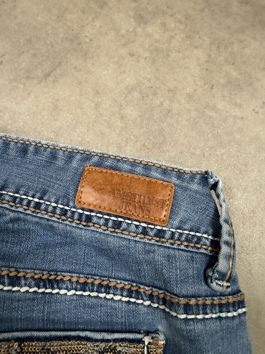 Amethyst Vintage Jeans Backprint Y2K Bootcut Fit 2006 M Damen