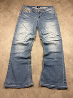 Amethyst Vintage Jeans Backprint Y2K Bootcut Fit 2006 M Damen