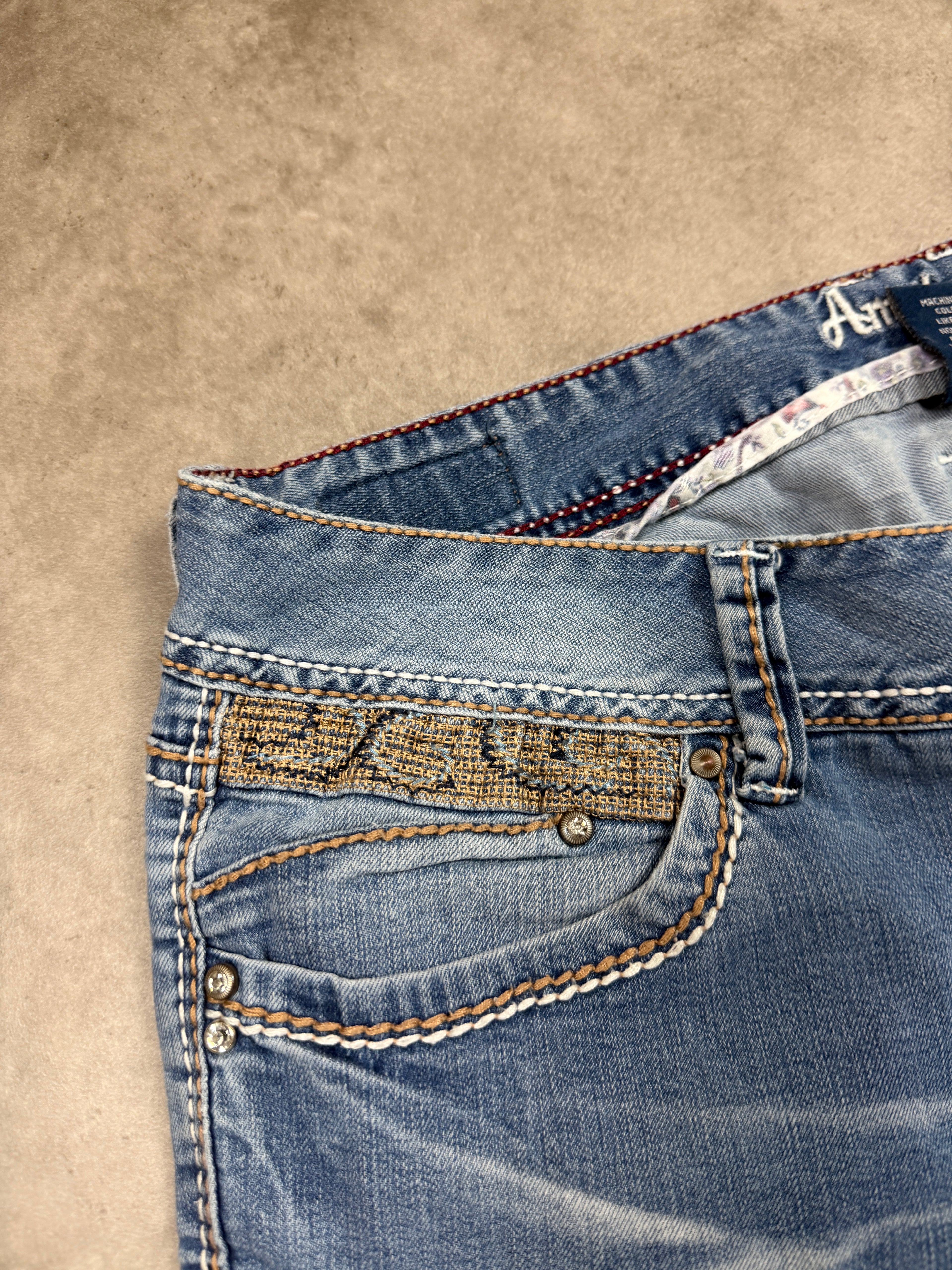 Amethyst Vintage Jeans Backprint Y2K Bootcut Fit 2006 M Damen