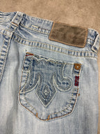 Biarritz Vintage Jeans Backprint Y2K Bootcut Fit 2004 M Damen