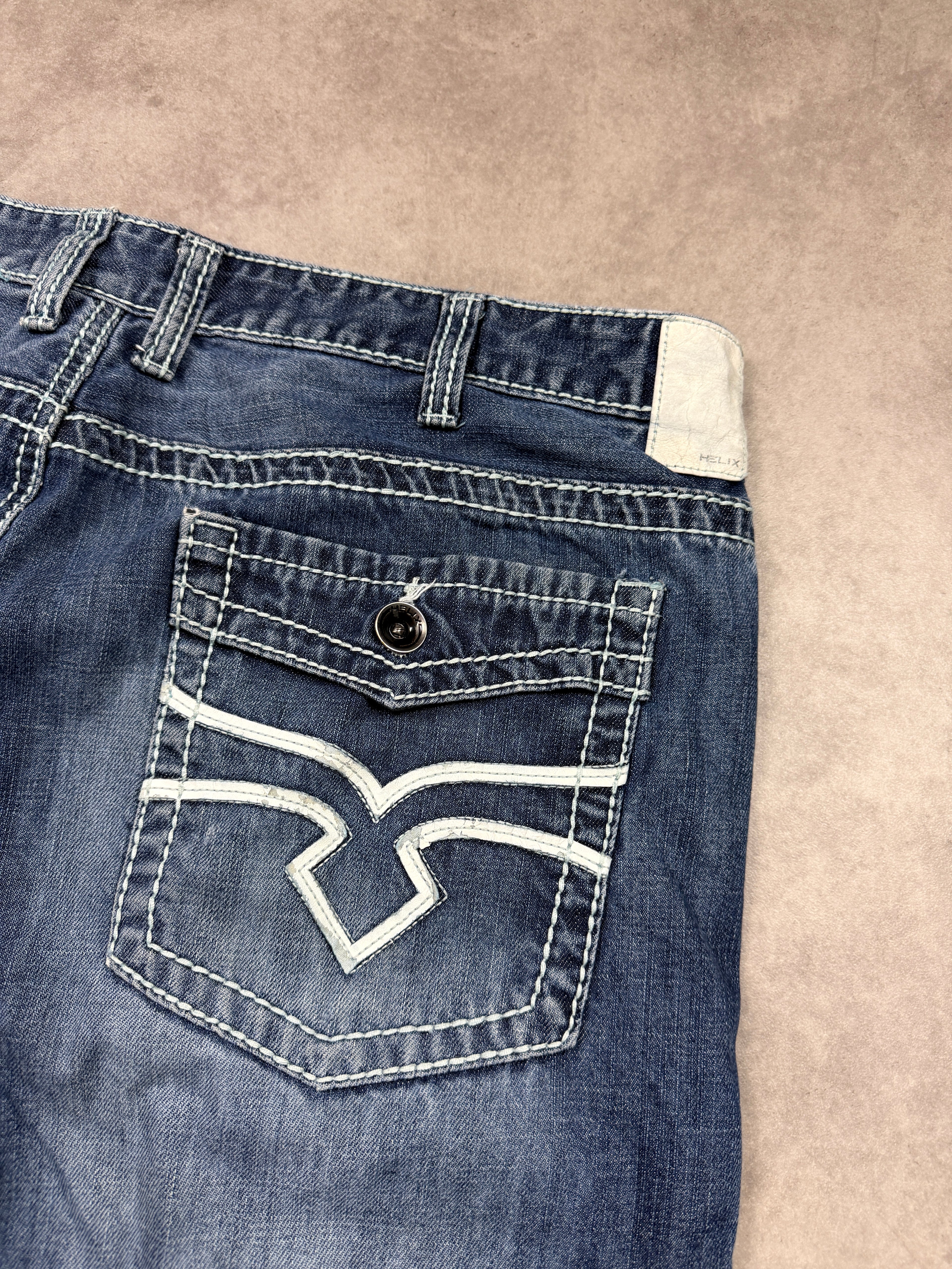 Helix Vintage Backprint Y2K Jeans 2000s XL Herren
