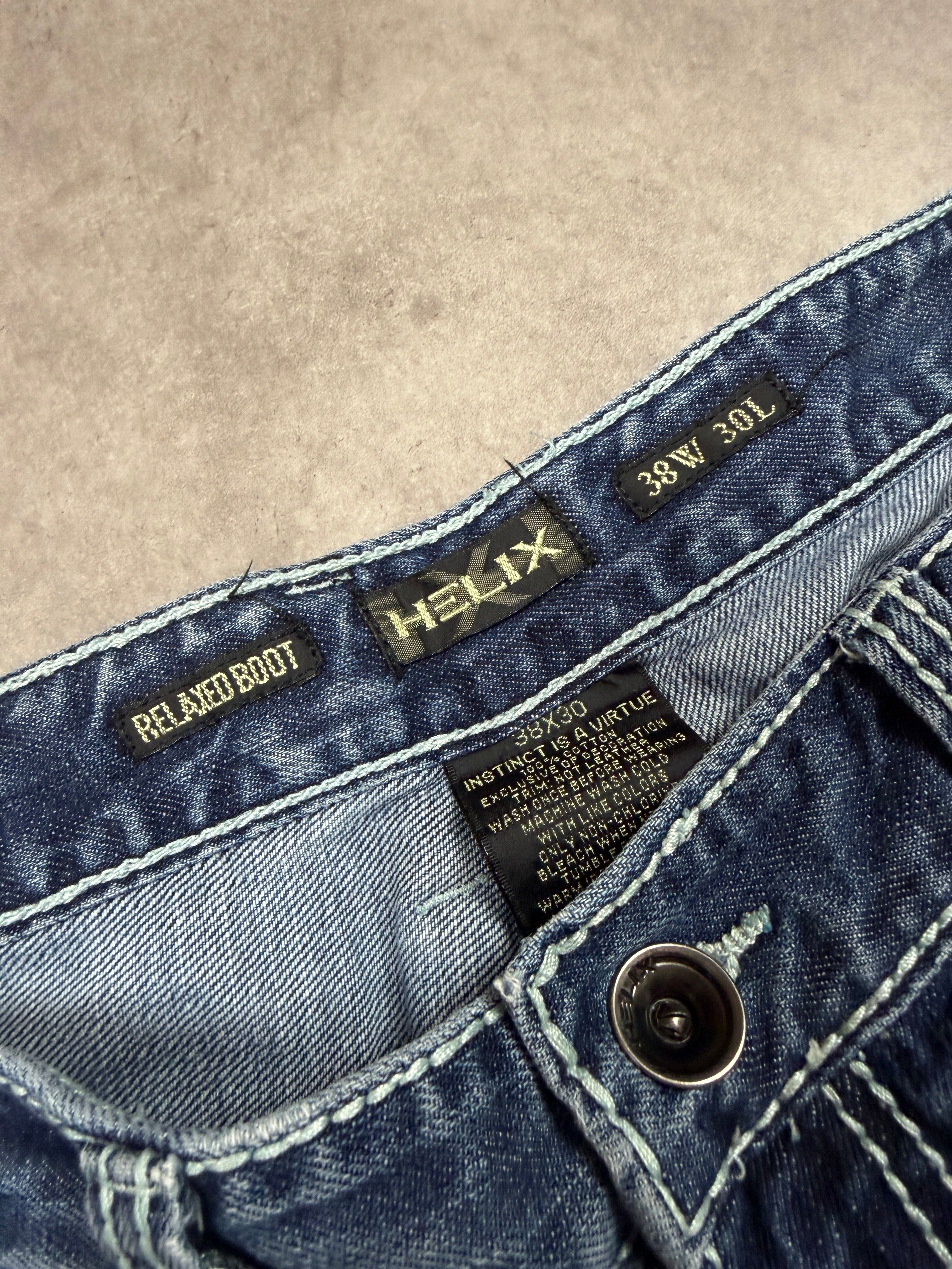 Helix Vintage Backprint Y2K Jeans 2000s XL Herren