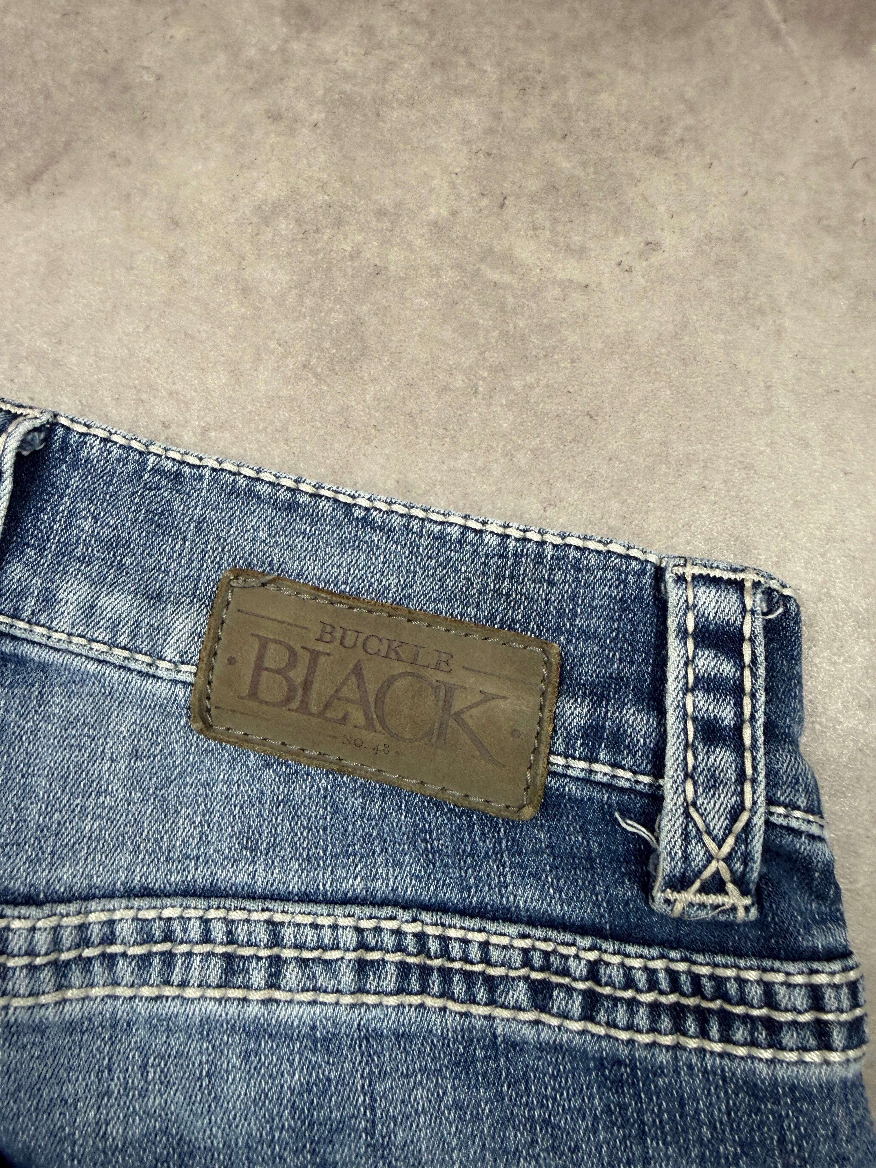 Buckle Black Vintage Backprint Y2K Jeans 2000s L Herren